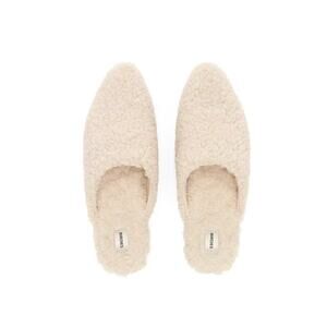 BIRDIES The Lark Ivory Shearling Mules Size 9